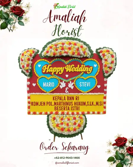 Papan Bunga Pernikahan Supiori Barat